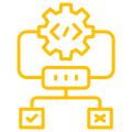 automatizacion-de-decision Icono de inteligencia artificial representado por un chip con las siglas "AI
